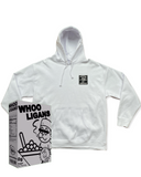 White Athletic Patch Hoodie